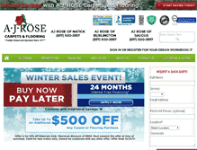Tablet Screenshot of ajrosecarpets.com